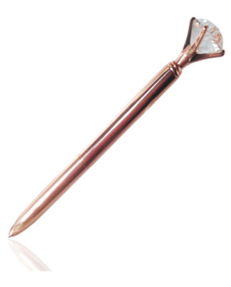 Rose Gold lacquered jewelled top ballpoint pen