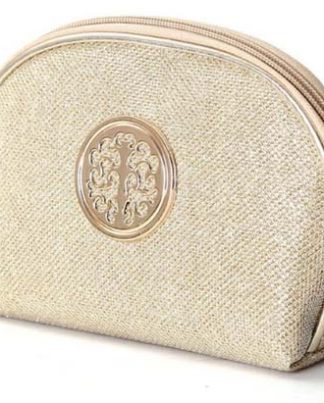 Half moon golden glitter cosmetic bag