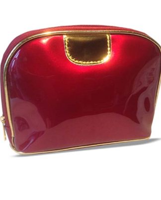 Salsa Red Patent cosmetic bag