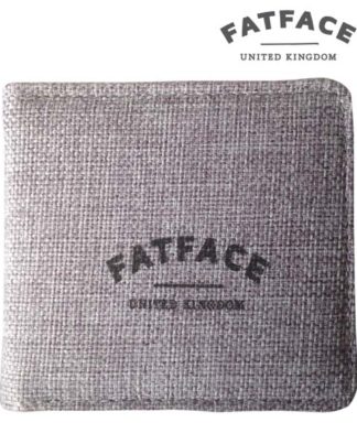 FATFACE bi fold youths grey fabric wallet