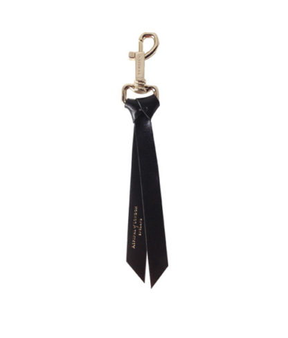 Aspinal of London Black leather signature zip puller