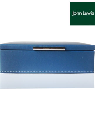 John Lewis Large Teal leatherette jewellery box