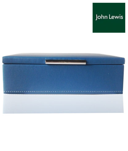 John Lewis Large Teal leatherette jewellery box