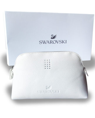 Swarovski cosmetic bag and box
