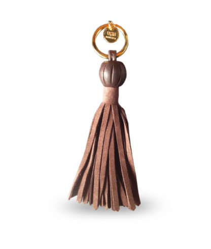 UGG Australia Brown handbag leather tassel key-ring charm