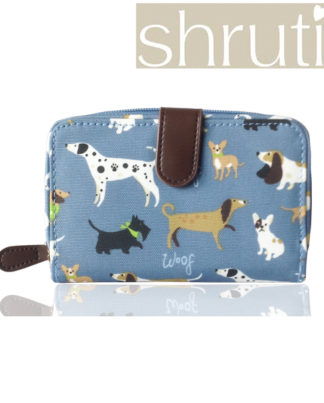 Shruti - Lisa Buckridge “Walkies” Blue Oilcloth Wallet Purse