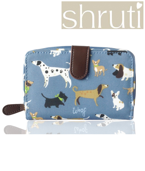 Lisa Buckridge Furry Friends Dog Print Oilcloth Coin Purse by