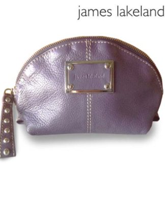 James Lakeland Bramble leather PHILIPPA cosmetic bag