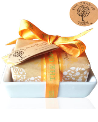 The Orange Tree Blossom and Ginger soap dish set