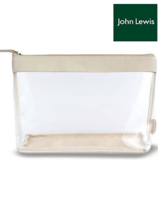 John Lewis Large Transparent Toiletry holdall