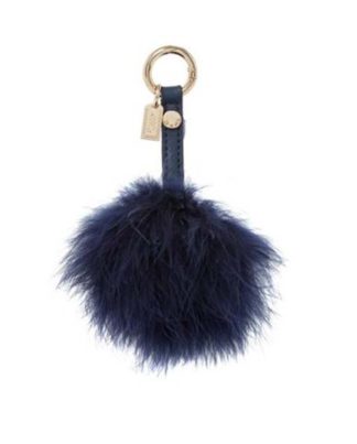 DUNE STEF- Navy pom-pom handbag charm