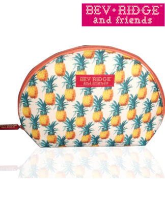 Bev Ridge and Friends large Pineapple Print makeup bag