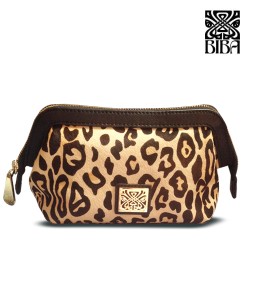 Biba Large Leopard Print Leather