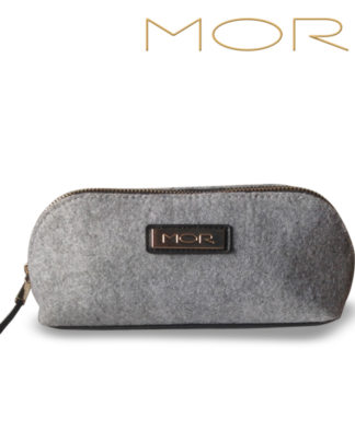 MOR Grey cosmetic purse / beauty makeup bag