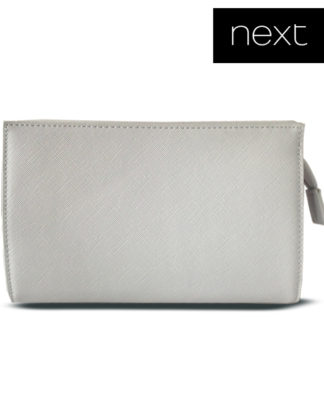 Next Grey Saffiano makeup beauty bag