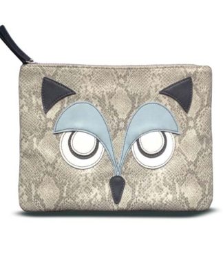 Next Grey Snakeskin/Owl Clutch Bag
