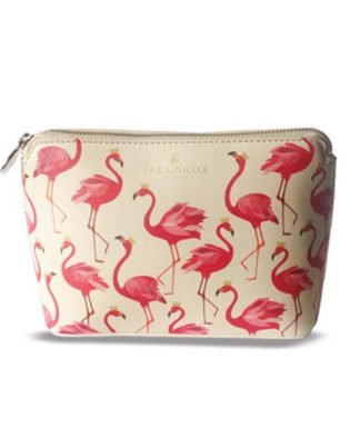 SARA MILLER Luxury Flamingo Cosmetic Bag