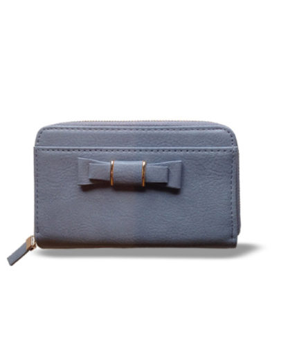 Accessorize Emma Blue bow zip top women’s purse/wallet
