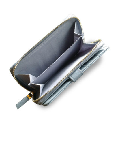 Accessorize Emma Blue bow zip top women’s purse/wallet
