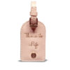 Bailey & Quinn Pink Leather Luggage Tag