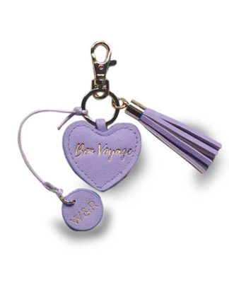 Willow and Rose Bon Voyage Heart keyring/ bag tassel