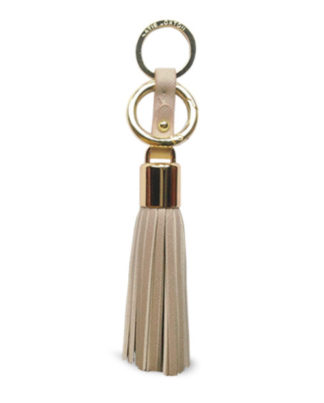 Katie Loxton Beige handbag tassel key charm