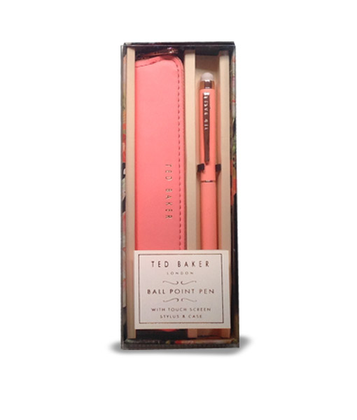 TED BAKER Coral Stylus Ballpoint Pen and Case - finga-nails