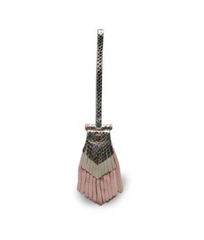 TED BAKER Biama Flat Leather Pink Tassel Bag Charm