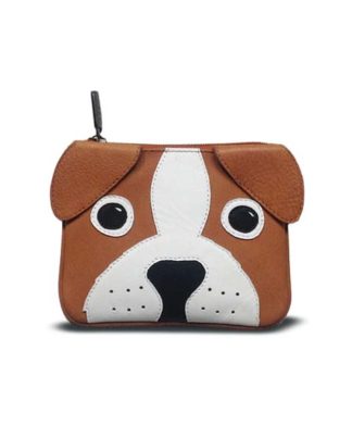 Yoshi Buddy Dog Zip Top Coin Leather Purse