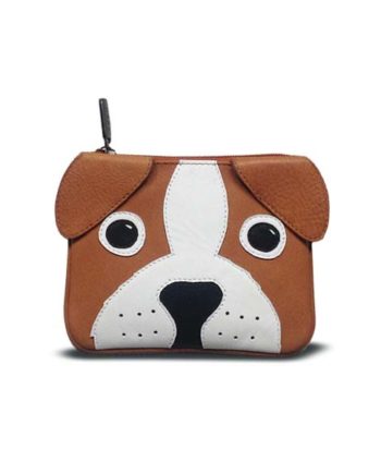 Buddy The Dog Tan Leather Travel Pass Holder by Yoshi