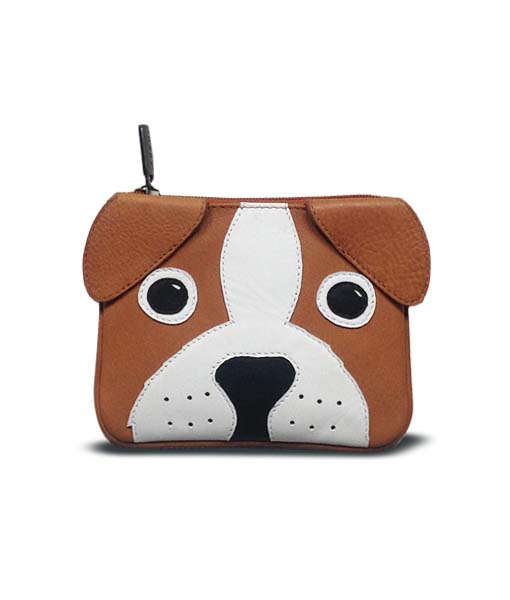 Yoshi Buddy Dog Zip Top Coin Leather Purse - finga-nails