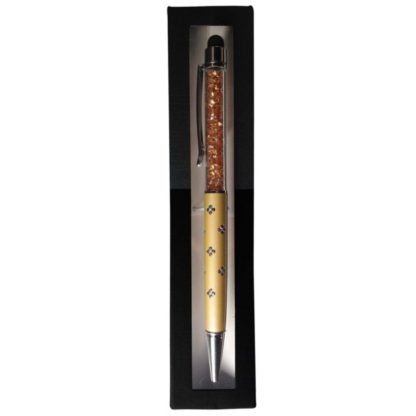 Amber Crystalline Stylus Ballpoint Pen