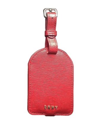 DNKY Aurora RED leather luggage tag