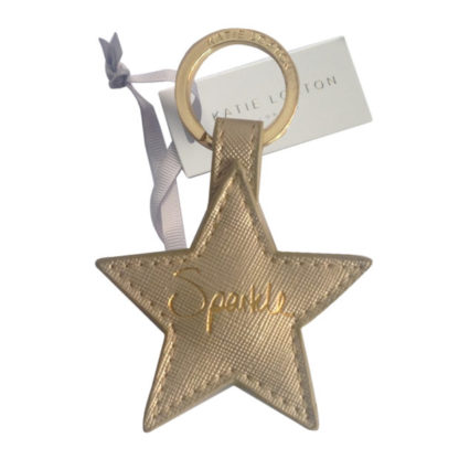 Katie Loxton Gold Star shape SPARKLE keyring