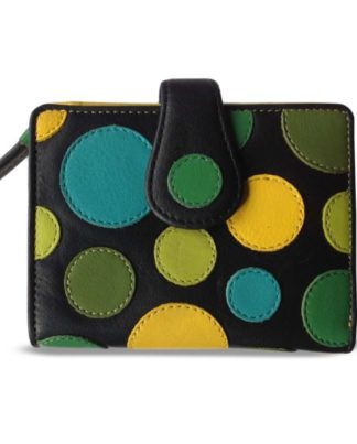 Visconti Polka Dot PLUTO Ladies Leather Tab Purse