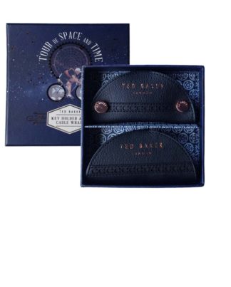 TED BAKER Space & Time Key Holder and Cable Wrap duo