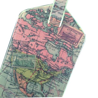 Wild & Wolf World Map luggage Tag