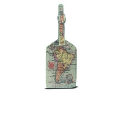 Wild & Wolf World Map luggage Tag