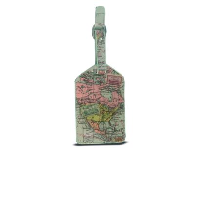 Wild & Wolf World Map luggage Tag