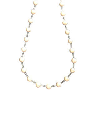 Czech Crystal Bugle Bead Freshwater Cultured Pearl Necklace