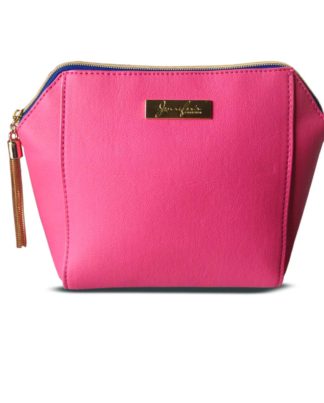 Jennifer's Collection Fuchsia PINK Hexagonal Cosmetic Bag