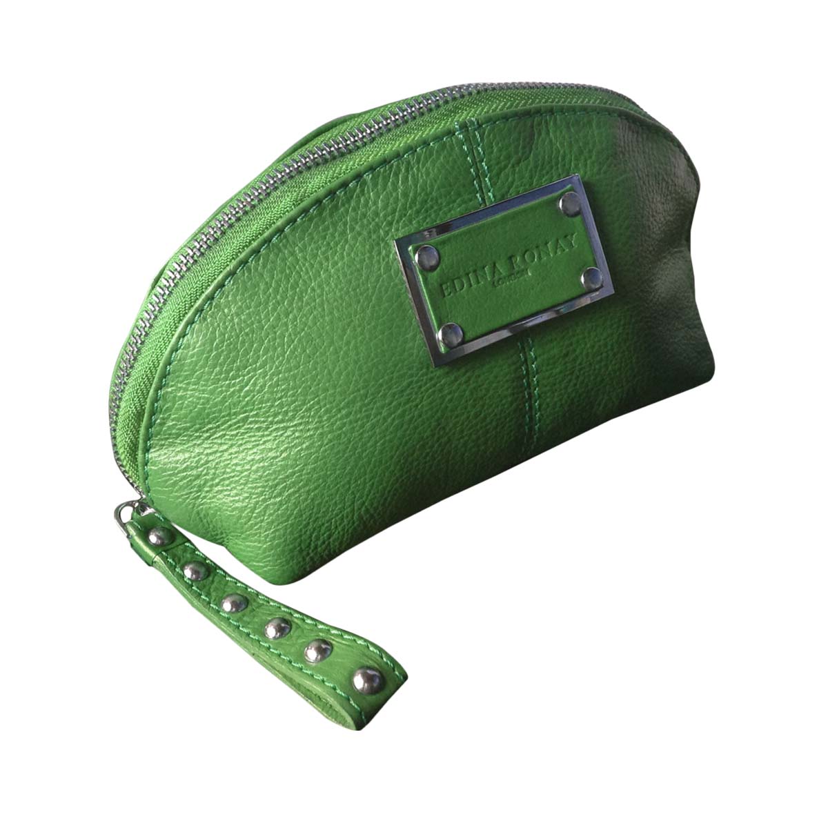 Download EDINA RONAY Pea Green Leather Cosmetic bag - finga-nails