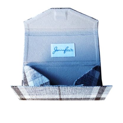 Jennifer's Collection Tartan Plaid Foldable Glasses Case