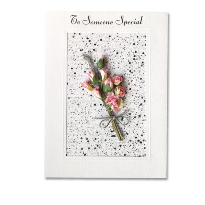 To Someone Special Rose Bouquet Hand Crafted Card