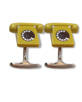 TED BAKER Mens Enamel Telephone Cufflinks