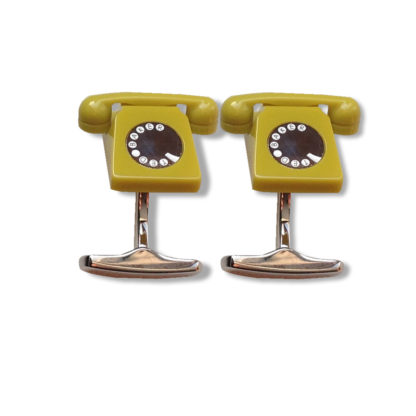 TED BAKER Mens Enamel Telephone Cufflinks