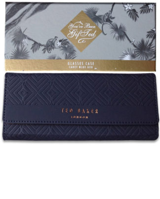 TED BAKER Cadet Blue Mens Folding Glasses Case