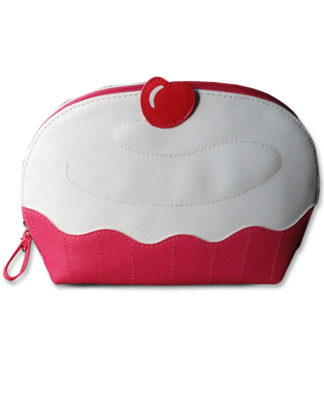 Stella & Max Novelty Cherry Top Cup Cake Makeup Bag