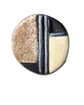 Art Deco Handcrafted Clay Brooch
