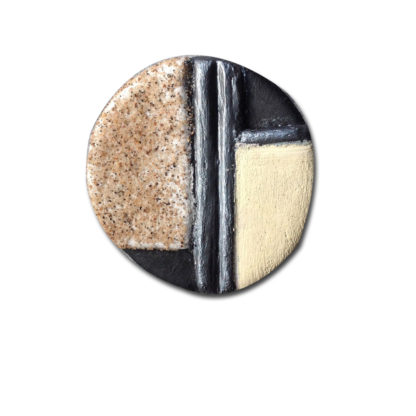 Art Deco Handcrafted Clay Brooch